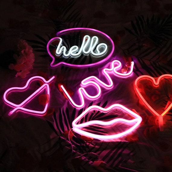 LED Neon Night Light Sign Wall Art Sign Night Lamp Xmas Birthday
