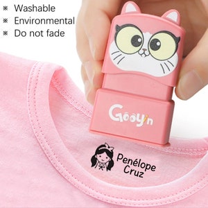 Custom-Made Stempel Baby Jungen Mädchen DIY Spielzeug für Kinder Personalisierte Sticker Namen Siegel Studenten Kleidung Kapitel Keine Verblassung Sicherheit