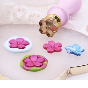 Fiori di ciliegio Cera Sigillo Timbro Fuoco Lacca Foca Testa Di Nozze Biglietto di auguri Cera Sigillo bowknot 3D Fiori di ciliegio