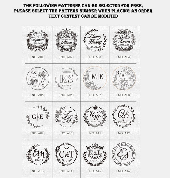 Personalized Wax Seal Stamp Custom Sealing Wax Stamp Wedding 