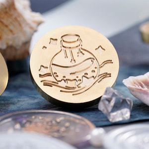 Sello de estilo de diseño oceánico, Granja de la iglesia Sello de sello de cera Fire Lacquer Seal Head Wedding Greeting Card Wax Seal.