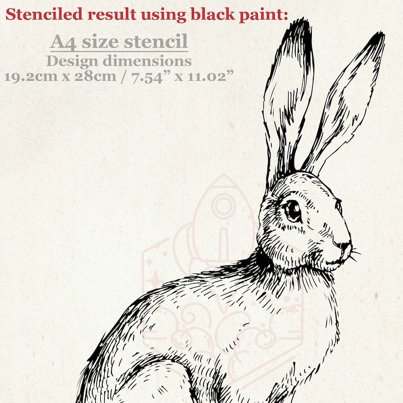 Rabbit Stencil - Etsy