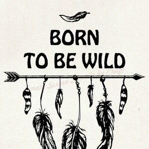 Boho Born to be Wild Zeefdruk Stencil - Herbruikbaar, Zelfklevend - Canvas, Keramiek, Glas, Hout, Stof, Metaal, Kaarten, Klei, Plastic, etc.
