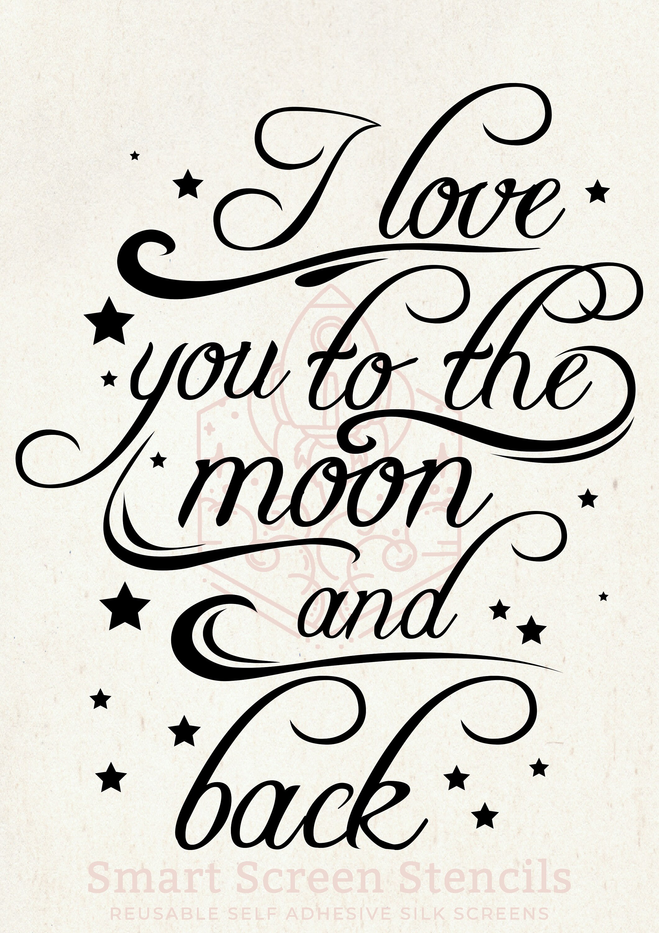 Custom Love you Quote SmartScreen Stencil Reusable Self Etsy
