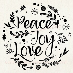 Peace, Joy and Love SmartScreen Stencil - Reutilizable, Autoadhesivo - Lienzo, Tarjetas, Vidrio, Cerámica, Paredes, Tela, Madera, Plástico, Metal, Arcilla