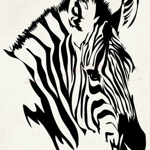 Stencil Zebra SilkScreen dibujado a mano - Reutilizable, sin costuras, artesanía - lona, tarjetas, vidrio, cerámica, paredes, tela, madera, bolsos tote, etc.