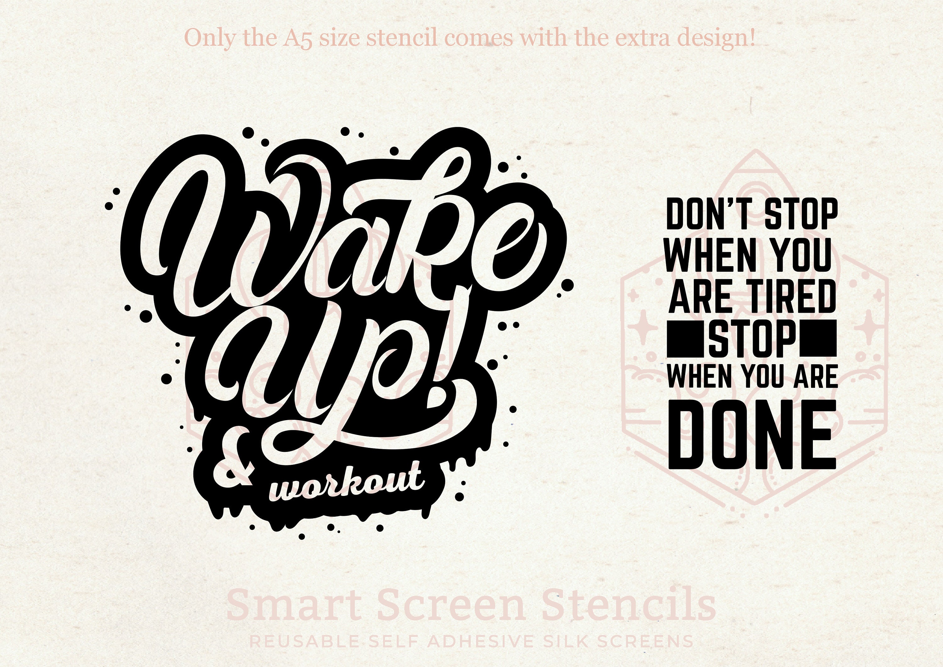 Wake up and Workout Silkscreen Stencil Reusable - Etsy