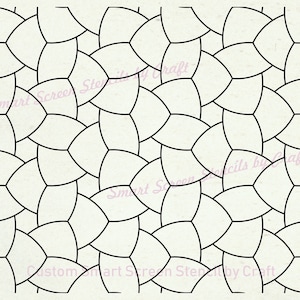 Geometric Floral Stencil, Reusable Silkscreen, Minimalist Flower Pattern, Polymer Clay, Cards, Glass, Ceramics, Fabric, Wood, Metal, Pottery