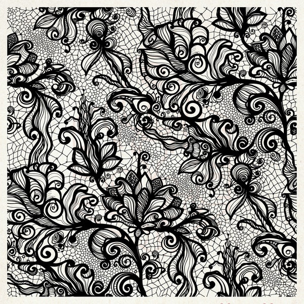 Intricate Lace Pattern, Reusable Silkscreen, Floral Pattern Stencil, Screen Print Stenciling, Polymer Clay, Textile Stencil, Silk Screen