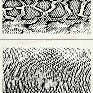 Herbruikbare zeefdrukstencil slangenleer - zelfklevend - stof, klei, hout, metaal, canvas, kaarten, textiel, glas, keramiek, papier, plastic