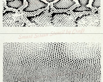Plantilla de serigrafía reutilizable de piel de serpiente