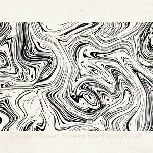 Effetto marmo senza cuciture SilkScreen Stencil - Riutilizzabile, Autoadesivo - Tela, Carte, Vetro, Ceramica, Tessuto, Legno, Metallo, Argilla, Carta, ecc