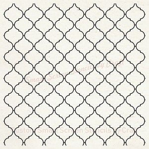 Motif de carreau arabe personnalisé Stencil sérigraphe - Réutilisable, Adhésif - Toile, Cartes, Verre, Céramique, Mur, Tissu, Bois, Métal, Plastique, Argile