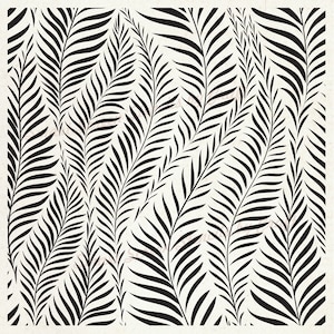 Seamless Elegant Fernleaf Pattern - Stencil serigrafico riutilizzabile personalizzato - Tela, carte, vetro, ceramica, pareti, tessuto, legno, metallo, argilla
