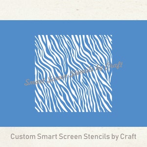 Wild Zebra or Tiger Print Silkscreen Stencil Reusable, Seamless, Self Adhesive Canvas, Cards, Glass, Ceramic, Walls, Fabric, Wood, Clay image 4