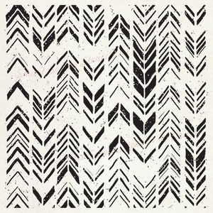 Seamless Ethnic Zigzag Design - Stencil serigrafico riutilizzabile personalizzato - Tela, carte, vetro, ceramica, piastrelle, pareti, tessuto, legno, metallo, argilla