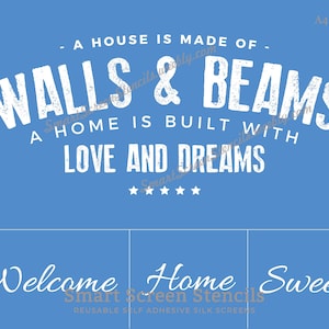 Love Dreams Home Serigrafia Stencil - Riutilizzabile, Adesivo - Tela, Carte, Vetro, Ceramica, Parete, Tessuto, Metallo, Segno di Legno, Argilla, Decorazione