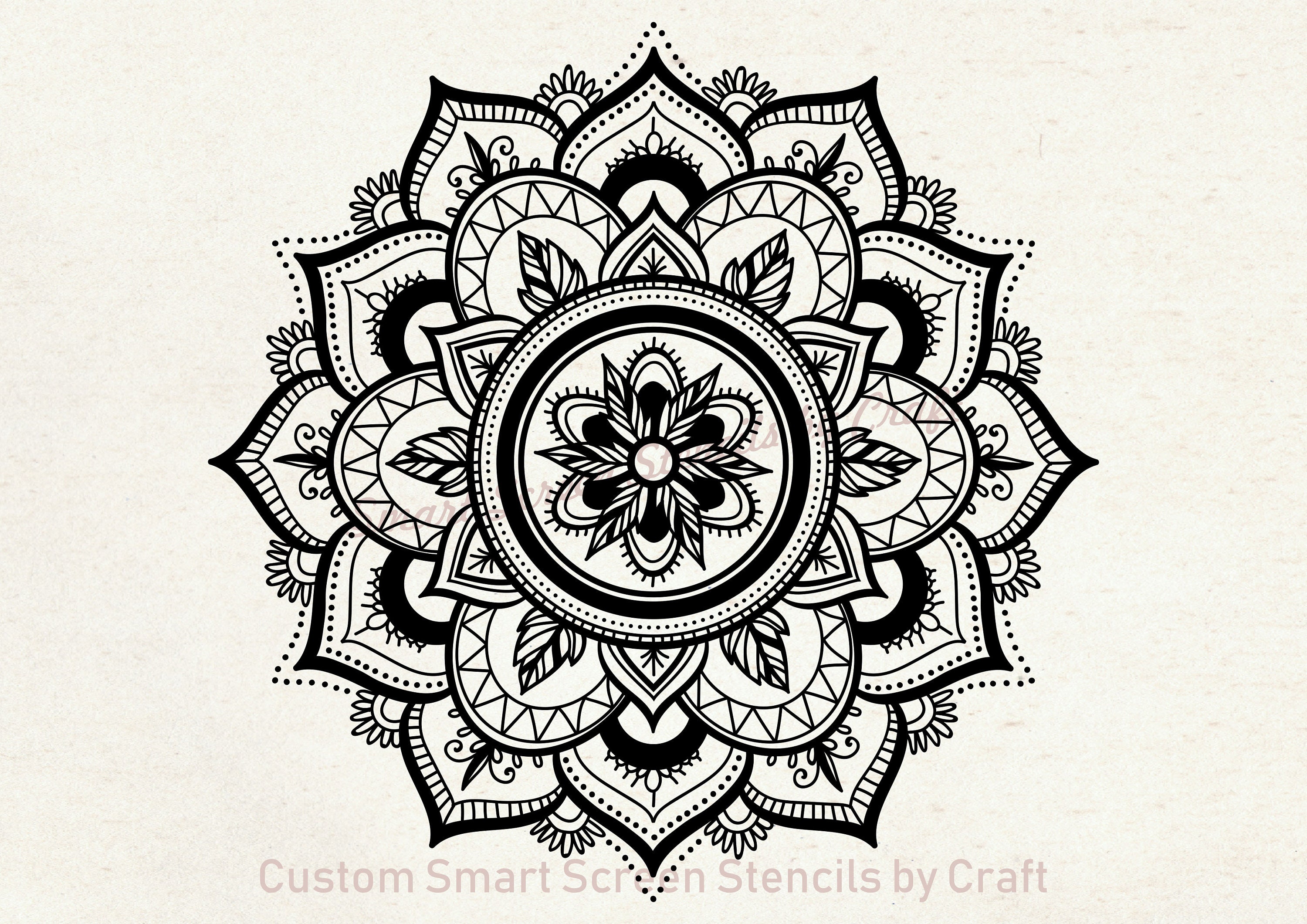 Mandala floral da Editors Choice em póster para colorir