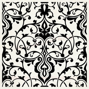 Plantilla de serigrafía inspirada en María Antonieta: sin costuras, reutilizable, para manualidades: lienzo, tarjetas, vidrio, cerámica, paredes, tela, madera, arcilla
