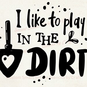 Fun Garden Quote SilkScreen Stencil - Herbruikbaar, Zelfklevend - Canvas, Kaarten, Glas, Keramiek, Muren, Stof, Hout, Metaal, Tote-bags, etc