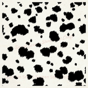 Motif de fourrure sans couture Stencil sérigraphique - Réutilisable, Auto-adhésif - Toile, Cartes, Verre, Céramique, Mur, Tissu, Bois, Argile, Métal