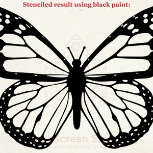 Monarch Butterfly Silkscreen Stencil, Reusable, Adhesive - Canvas, Fabric, Cards, Glass, Ceramics, Tile, Walls, Wood, Plastic, Stone, Clay.