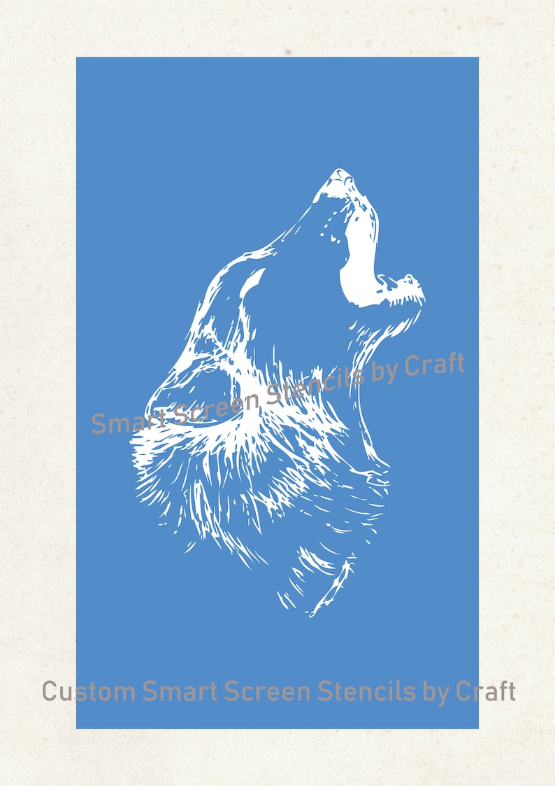 Howling Wolf Silkscreen Stencil Reusable Selfadhesive - Etsy