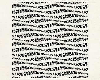 Custom Reusable Abstract Dotted Waves SmartScreen Stencil by Craft - Canvas, Cards, Glass, Ceramic, Walls, Fabric, Wood, Polymer Clay