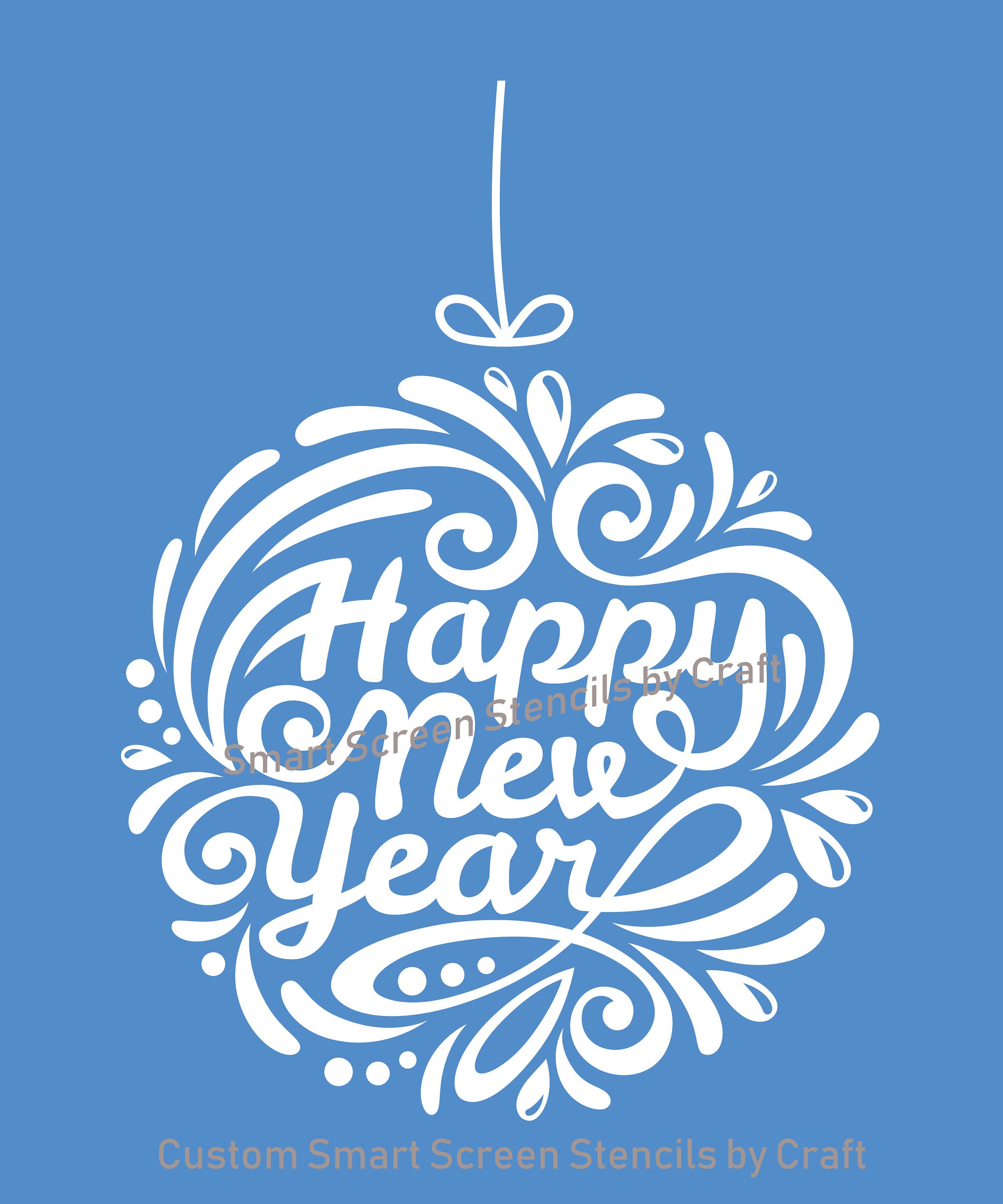 Happy New Year SilkScreen Stencil Reusable Self Adhesive | Etsy