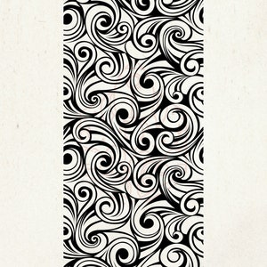 Elegante Siebdruck Schablone - wiederverwendbar, klebend - Leinwand, Karten, Glas, Fliese, Keramik, Ton, Stoff, Holz, Metall, Polymer Clay usw.