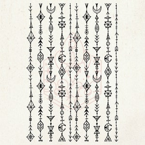 Boho Linear Design Zeefdruk Stencil - Herbruikbaar, Lijm - Canvas, Kaarten, Glas, Tegel, Keramiek, Klei, Stof, Hout, Metaal, Polymeer Klei