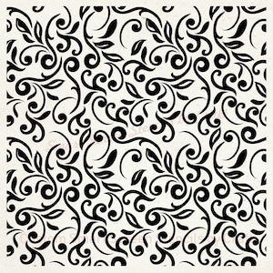 Abstract Vintage Zeefdruk Stencil - Herbruikbaar, Zelfklevend, Naadloos ontwerp - Canvas, Kaarten, Glas, Keramiek, Muren, Stof, Hout, Metaal, Klei