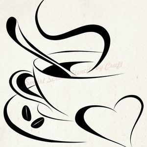 Koffie Keuken Decor Zeefdruk Stencil - Herbruikbaar, Zelfklevend - Canvas, Kaarten, Glas, Keramiek, Muren, Stof, Hout, Plastic, Metaal, Klei