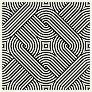 Motif entrelacé sans couture - Artisanat de pochoir à sérigraphie réutilisable personnalisé - Toile, cartes, verre, céramique, carrelage, murs, tissu, bois, sacs fourre-tout