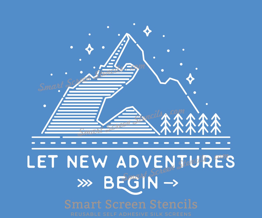 Let New Adventures Begin Siebdruck Schablone - Etsy.de