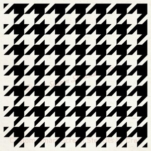 Houndstooth Pattern SilkScreen Stencil - Réutilisable, Auto-adhésif - Argile polymère, Toile, Cartes, Verre, Céramique, Murs, Tissu, Bois, Métal