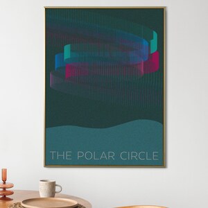 Polar Circle Poster | The Polar Circle, Abstract Northern Lights Wall Art