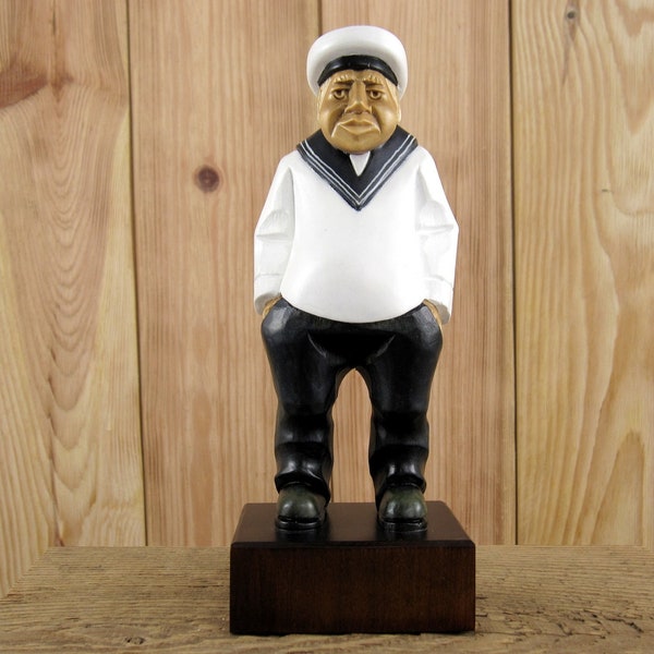 Carved Wood Sailor Etsy