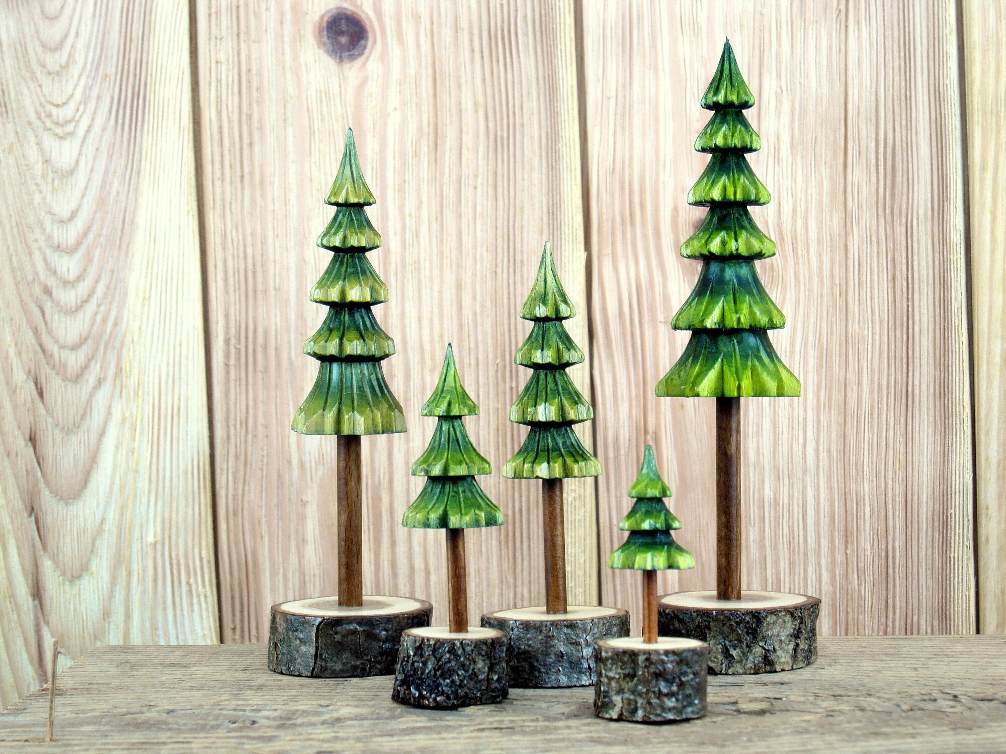 Set of Three Unfinished Pine Trees, Wooden Crafts to Paint, Mini