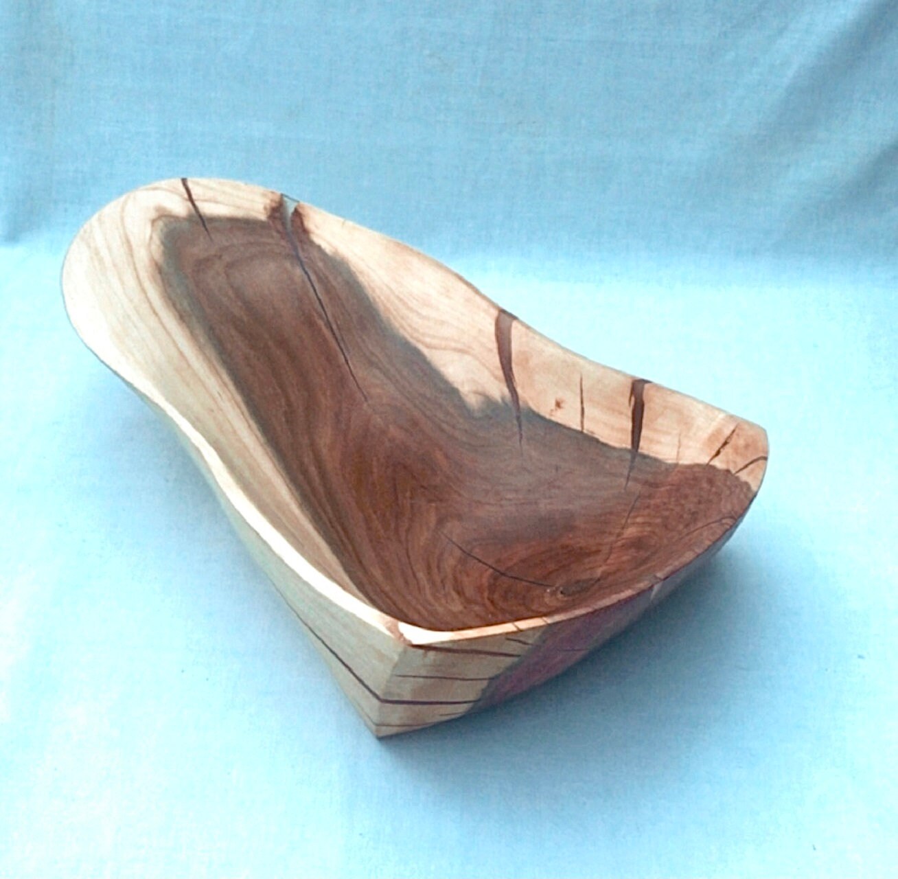 Plum Wood Bowl, Hand Carved, Handmade Bowls, Oiled, Decoration, Kitchen