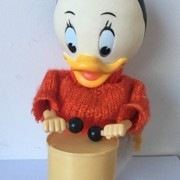 Vintage Donald Duck Toy Walt Disney Wind Up Huey Donald Duck Toy