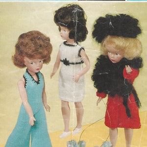 PDF Dolls Knitting Pattern PDF Instant Digital Download 2369 Catsuit Coat and Hat Dress