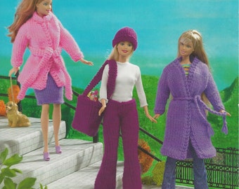 Vintage Barbie Dolls breipatroon Fashion Doll 11 inch PDF Instant Digitale Download
