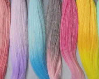 Cabello liso tramado para reroots de muñecas y fabricación de muñecas fibra sintética para pelucas de muñecas