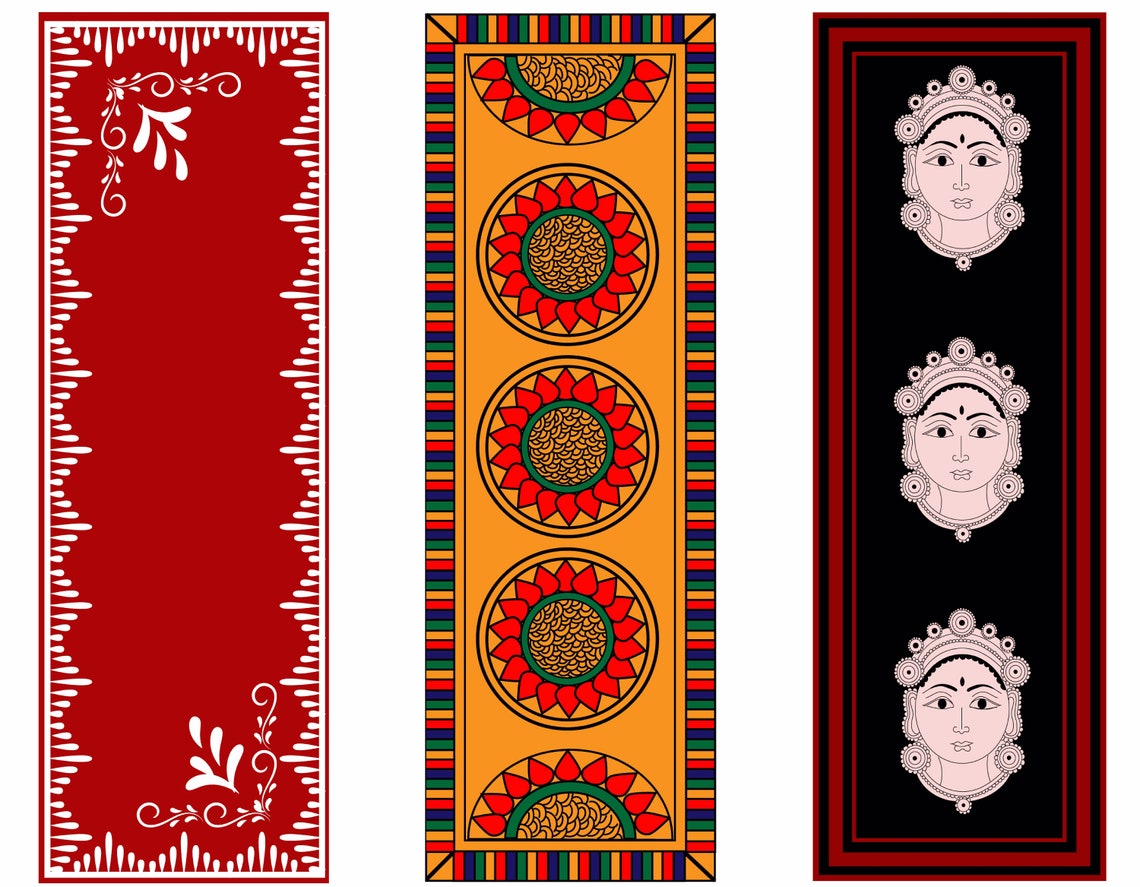 Indian Traditional Digital Art Bookmark Print Set of 3 Etsy
