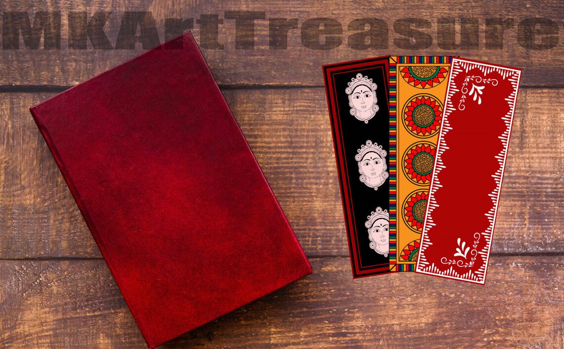 Indian Traditional Digital Art Bookmark Print Set of 3 Etsy