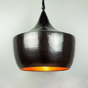 Black Copper Pendant Light Oxidized Copper Industrial Lighting