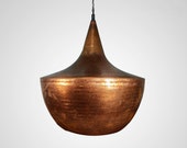 Minimalist Hammered Copper Pendant Lamp Shade - Copper Industrial Lamp - Copper Kitchen Decor - Ceiling Lamp - Copper Light Fixture