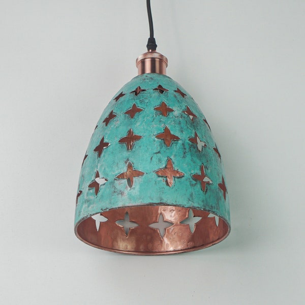 Oxidized Copper Lampshade Only  - Copper Industrial Lighting  - Copper Kitchen Island light fixture - Metal Copper Lampshade - Art deco lamp