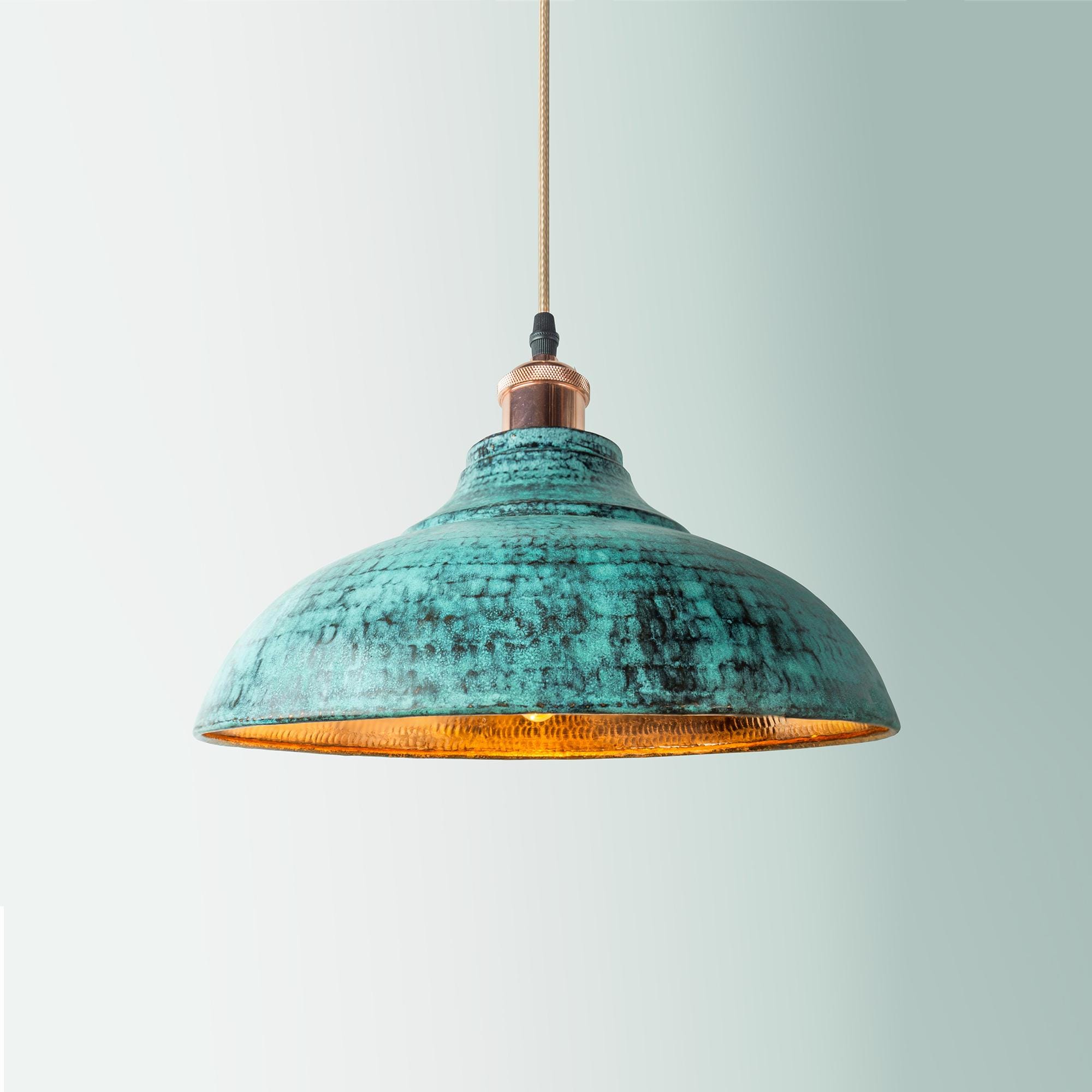 Bawsey Blue Industrial Pendant Light Madrid Ceiling Lamp Shade M&S